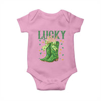 Cowboy St Patrick's Day Baby Onesie Lucky Girl Boots