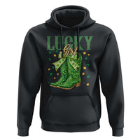 Cowboy St Patrick's Day Hoodie Lucky Girl Boots