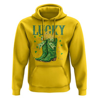 Cowboy St Patrick's Day Hoodie Lucky Girl Boots