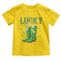 Cowboy St Patrick's Day Toddler T Shirt Lucky Girl Boots