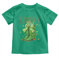 Cowboy St Patrick's Day Toddler T Shirt Lucky Girl Boots