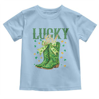 Cowboy St Patrick's Day Toddler T Shirt Lucky Girl Boots