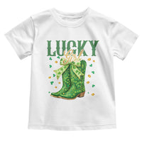 Cowboy St Patrick's Day Toddler T Shirt Lucky Girl Boots