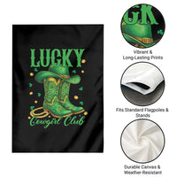 Lucky Cowgirl Club Garden Flag Western Irish Cowboy St Patrick Day