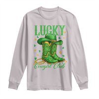 Lucky Cowgirl Club Long Sleeve Shirt Western Irish Cowboy St Patrick Day