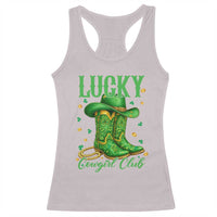 Lucky Cowgirl Club Racerback Tank Top Western Irish Cowboy St Patrick Day