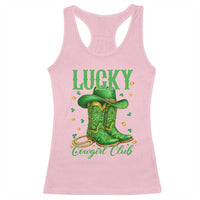 Lucky Cowgirl Club Racerback Tank Top Western Irish Cowboy St Patrick Day
