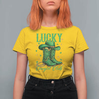 Lucky Cowgirl Club T Shirt For Women Western Irish Cowboy St Patrick Day