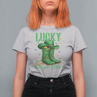 Lucky Cowgirl Club T Shirt For Women Western Irish Cowboy St Patrick Day