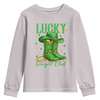 Lucky Cowgirl Club Youth Sweatshirt Western Irish Cowboy St Patrick Day