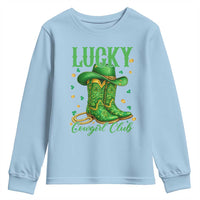 Lucky Cowgirl Club Youth Sweatshirt Western Irish Cowboy St Patrick Day