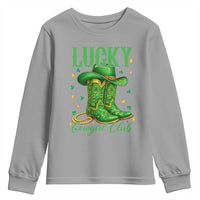 Lucky Cowgirl Club Youth Sweatshirt Western Irish Cowboy St Patrick Day