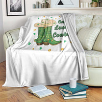 One Lucky Cowboy Throw Blanket Western Irish Cowboy St Patrick Day