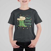 One Lucky Cowboy T Shirt For Kid Western Irish Cowboy St Patrick Day