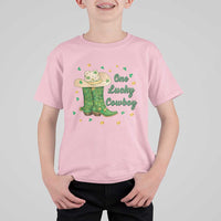 One Lucky Cowboy T Shirt For Kid Western Irish Cowboy St Patrick Day