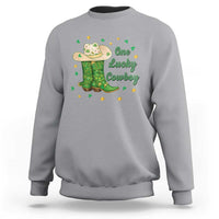 One Lucky Cowboy Sweatshirt Western Irish Cowboy St Patrick Day