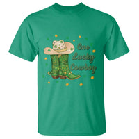 One Lucky Cowboy T Shirt Western Irish Cowboy St Patrick Day