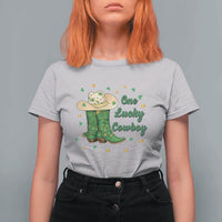 One Lucky Cowboy T Shirt For Women Western Irish Cowboy St Patrick Day
