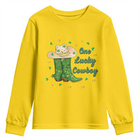 One Lucky Cowboy Youth Sweatshirt Western Irish Cowboy St Patrick Day