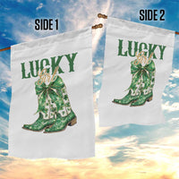 Lucky Cowgirl Garden Flag Western Irish Cowboy St Patrick Day