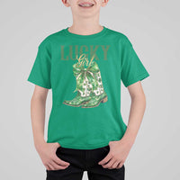 Lucky Cowgirl T Shirt For Kid Western Irish Cowboy St Patrick Day