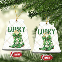 Lucky Cowgirl Ceramic Ornament Western Irish Cowboy St Patrick Day