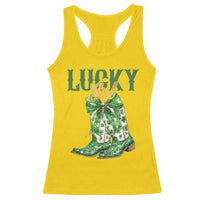 Lucky Cowgirl Racerback Tank Top Western Irish Cowboy St Patrick Day