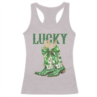 Lucky Cowgirl Racerback Tank Top Western Irish Cowboy St Patrick Day
