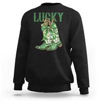 Lucky Cowgirl Sweatshirt Western Irish Cowboy St Patrick Day