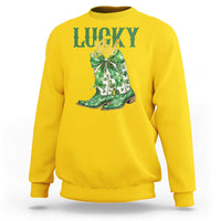 Lucky Cowgirl Sweatshirt Western Irish Cowboy St Patrick Day