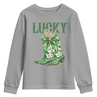 Lucky Cowgirl Youth Sweatshirt Western Irish Cowboy St Patrick Day