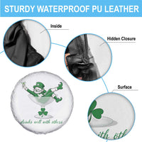 Drink Well With Others Spare Tire Cover Funny Leprechaun Drinking Green Beer Shamrock