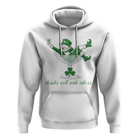 Drink Well With Others Hoodie Funny Leprechaun Drinking Green Beer Shamrock