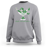 Drink Well With Others Sweatshirt Funny Leprechaun Drinking Green Beer Shamrock
