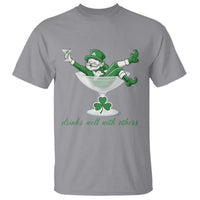 Drink Well With Others T Shirt Funny Leprechaun Drinking Green Beer Shamrock