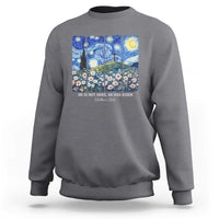 He is Risen Sweatshirt Christian Easter Starry Night Van Gogh