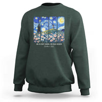 He is Risen Sweatshirt Christian Easter Starry Night Van Gogh