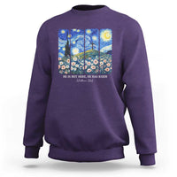 He is Risen Sweatshirt Christian Easter Starry Night Van Gogh