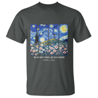 He is Risen T Shirt Christian Easter Starry Night Van Gogh