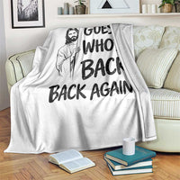 Funny Easter Jesus Throw Blanket Guess Who's Back Back Again
