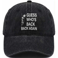 Guess Who's Back Back Again Washed Cotton Baseball Cap Funny Easter Jesus Meme