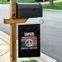 Unpaid Peaceful Protester Garden Flag Peace Sign Anti War Patriotic US Flag