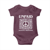 Unpaid Peaceful Protester Baby Onesie Political Demonstration