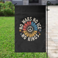No Kings No ICE No Wars Garden Flag Peace Sign Sunflower Anti War Freedom Activist