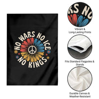 No Kings No ICE No Wars Garden Flag Peace Sign Sunflower Anti War Freedom Activist