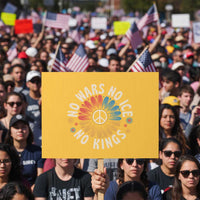 No Kings No ICE No Wars Protest Sign Peace Sign Sunflower Anti War Freedom Activist