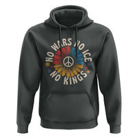 No Kings No ICE No Wars Hoodie Peace Sign Sunflower Anti War Freedom Activist
