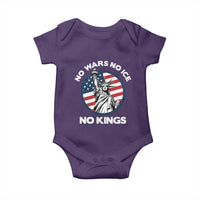 No Kings No ICE No Wars Baby Onesie Statue of Liberty US Flag Anti War Freedom Activist