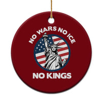 No Kings No ICE No Wars Ceramic Ornament Statue of Liberty US Flag Anti War Freedom Activist