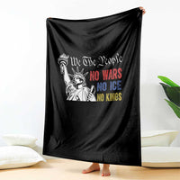 No Kings No ICE No Wars Throw Blanket Statue of Liberty We The People Freedom